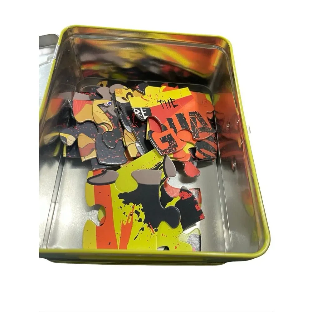 The Lion Guard Hippo Cheetah Zoo Animals Disney 3D Metal Lunch Box With Puzzle